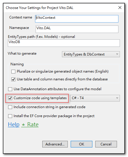 Reverse Engineer Settings