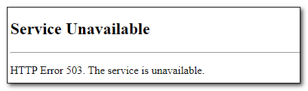 Service Unavailable